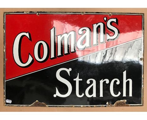 COLMAN'S MUSTARD ENAMEL SIGN40.5cm x 61cm
