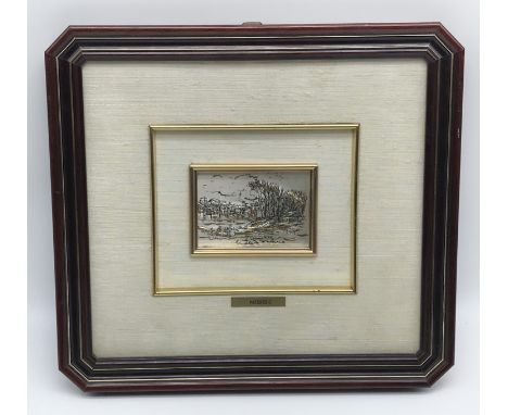 ITALIAN SILVER &amp; GOLD FRAMED PICTURE
