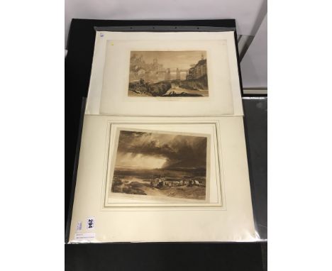 J M W TURNER PAIR OF ENGRAVINGS - LOT 8