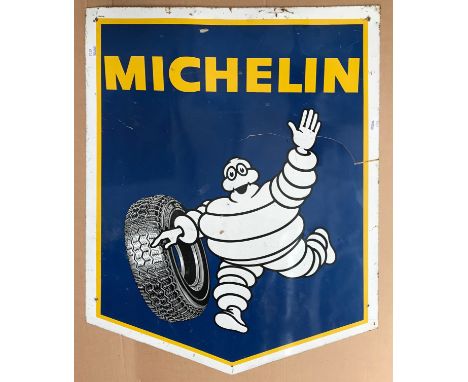 I MICHELIN MOT FIRE EXIT & ONE OTHER ENAMEL SIGNSMICHELIN (TIN) 60cm x 72cmFIRE EXIT 43cm x 40.5cmVEHICLE TESTING - MOT 63.5c