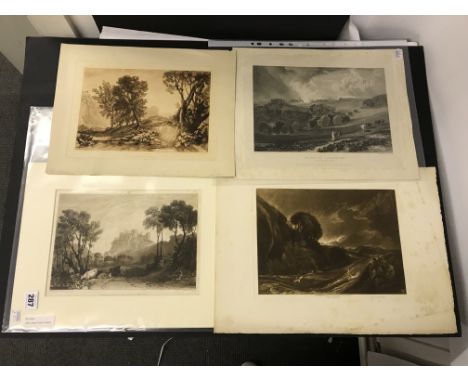 J M W TURNER FOUR ENGRAVINGS
