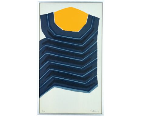 RAOUL UBAC, Abstract, hand signed lithograph, numbered edition: 150,  70cm x 40cm.