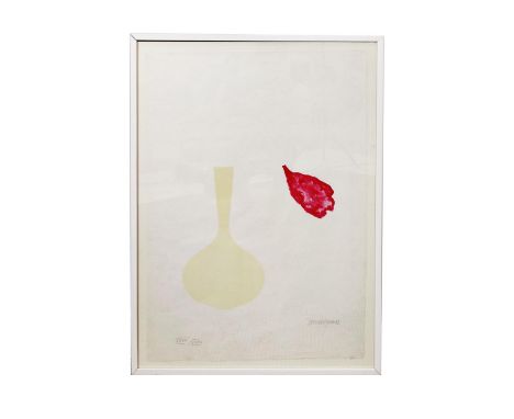 DERRICK GREAVES (British 1927-2022), 'Vase and falling petal, 1971', lithograph, signed and numbered XXXIII/XXXV in pencil, 7