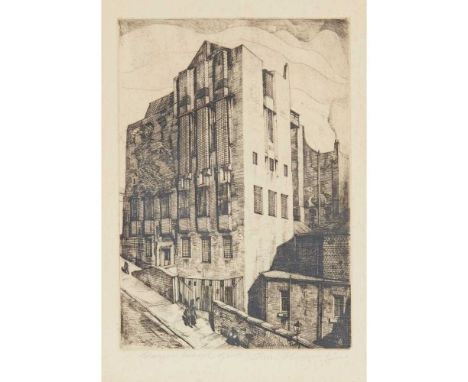 § IAN FLEMING R.S.A., R.S.W., R.G.I., L.L.D. (SCOTTISH 1906-1990) GLASGOW SCHOOL OF ART Etching, 3/25, signed, numbered and i
