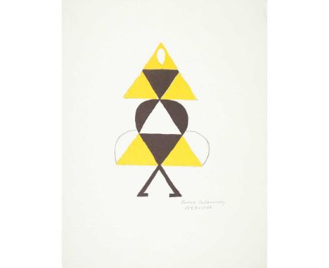 § SONIA DELAUNAY (FRENCH 1885-1979) DANSEUSE JAUNE 1923-1968 Pochoir with lithography, signed and dated in printDimensions:th