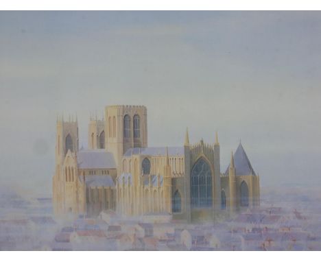 K. B. Hancock, York Minster, a pencil signed limited edition print, 171/1000, published by Lichfield Fine Art, framed. H.66 W
