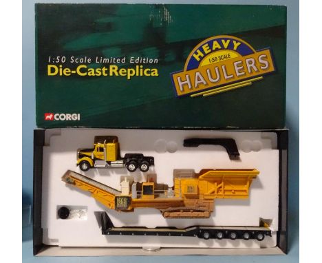 Corgi, US55705 Heavy Haulers limited-edition 1/50 scale tractor unit, trailer and load model, (boxed). 