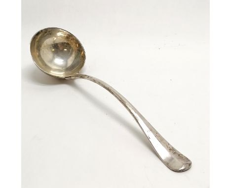 1919 heavy gauge silver ladle by Josiah Williams &amp; Co (David Landsborough Fullerton) - 32cm &amp; 266g 