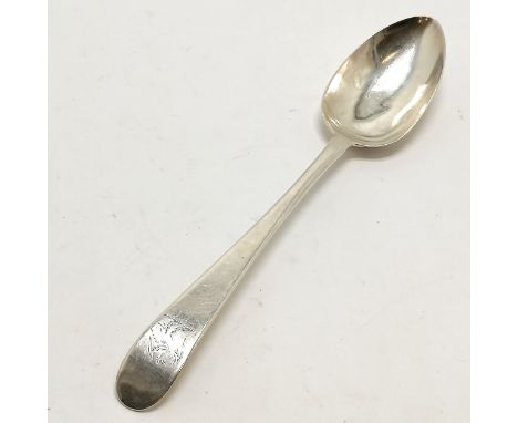 18th century Irish Dublin britannia standard silver table spoon by Michael Keating - 23cm &amp; 60g 