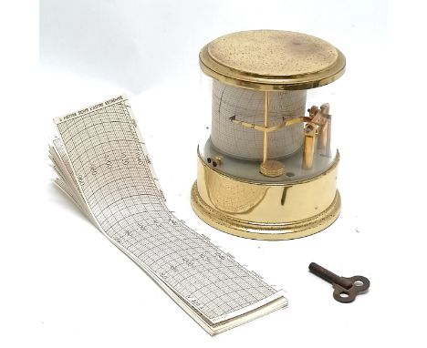 Maxant aneroid barometer 12cm high x  11cm diameter with key and spare papers 