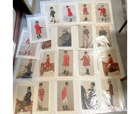 20 x Vanity Fair field sports prints - "A hard rider (1887)", Mr Hargreaves, "Cottesmore", "Bucks", "Taplow Court", "A Hard r