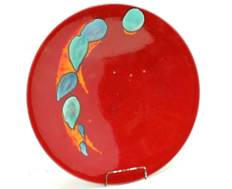 Poole pottery charger, with slight crazing and firing faults, 41.5 cm diameter. 