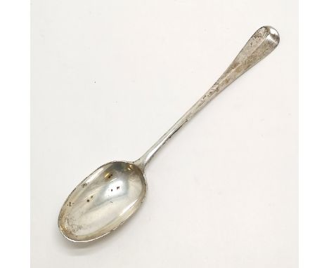 1919 heavy gauge silver stuffing spoon by Josiah Williams &amp; Co (David Landsborough Fullerton) - 29.5cm &amp; 164g 