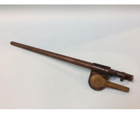A socket bayonet and scabbard, stamped U.S.