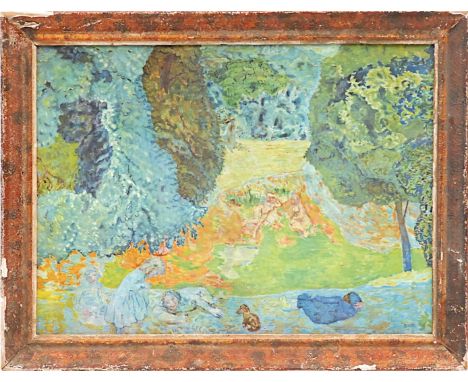 AFTER PIERRE BONNARD 'Paysage avec Chien', offset lithograph, signed in the plate, 30cm x 40cm, in a vintage French frame. 