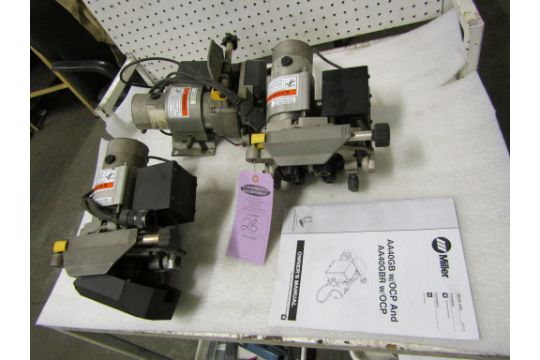Lot Of 3 Miller Robotic Welding Wire Feeders 4 Wheel Units With