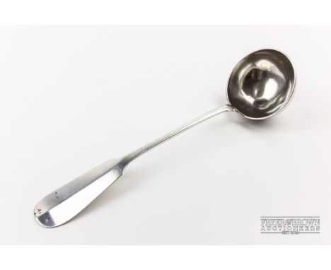A Norwegian Trondheim, silver ladle, MR monogram to handle, 189grs approx.