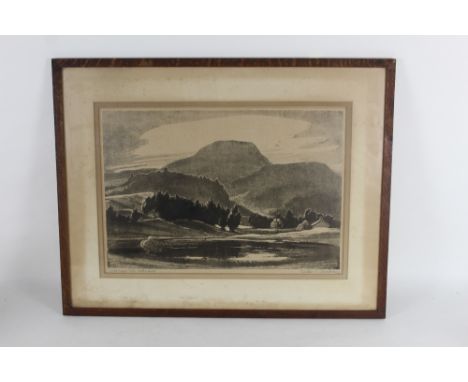 Walter E Spradbery (British, 1889-1969),
"Mill Moss Tarn, Patterdale",
Signed in pencil to the lower right,
Monochrome lino p