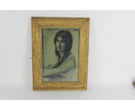 Stewart Carmichael (1867-1950),
Half portrait of young lady,
Signed in pencil to the lower right, 1915 printed upper right,
P