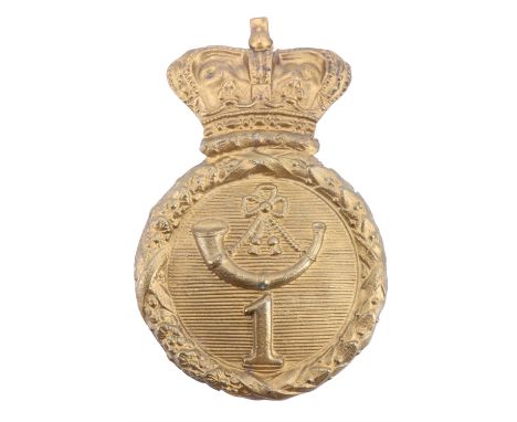 A 1st (Royal Scots) Regiment of Foot Light Company shako plate, circa 1839-1855