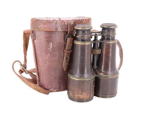 A pair of late 19th / early 20th Century cased "theatre, field and marine" binocular field glasses by T B Winter &amp; Son