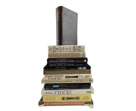 A large quantity of books relating to clocks including Richard C R Barder, "The Georgian Bracket Clock, 1714 - 1830", Cesinsk
