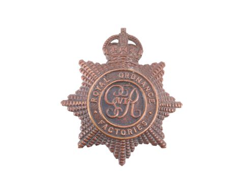 A George VI Royal Ordnance Factories cap badge