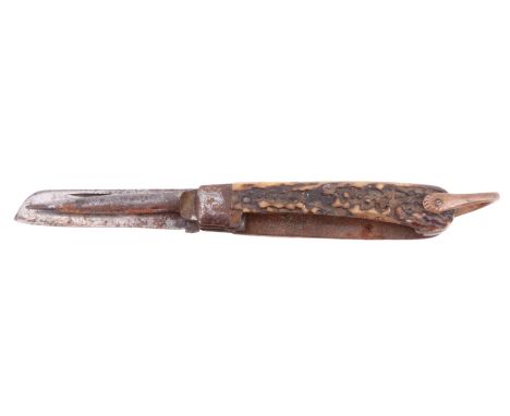 A late 19th / early 20th Century clasp knife by Joseph Allen &amp; Sons, Sheffield, blade marked with maker's name and 'non X