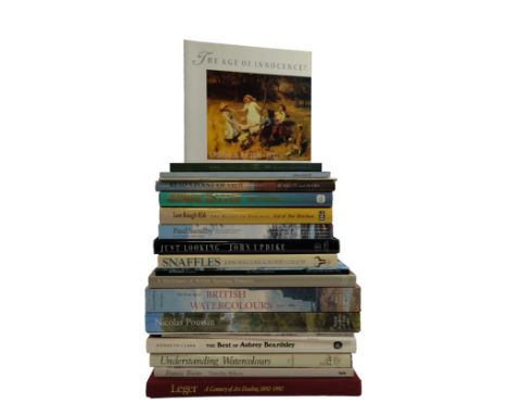 A group of books relating to European artists and art including Andrew Wilton, "The Great Age of British Watercolours, 1750 -