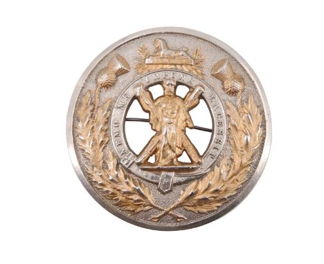A late Victorian / Edwardian 5th Volunteer Battalion Highland Light Infantry (Glasgow Highlanders) officer's plaid brooch