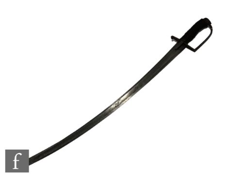 A late 18th and early 19th Century officer's sabre, the blade engraved ‘The 16th light dragoons, the 16th or Qs Lt Ds’, D sha