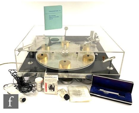 An early 1970s Transcriptors Hydraulic Reference turntable, with Shure M75-6S cartridge and stylus.  NB - This 1970s design f