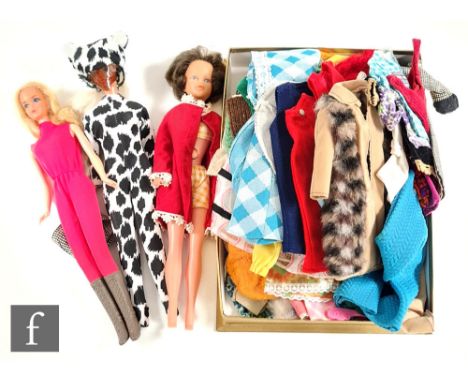 A collection of fashion dolls, to include a Mattel Live Action Barbie, a later Mattel Barbie, and a Palitoy Tressie, with a s