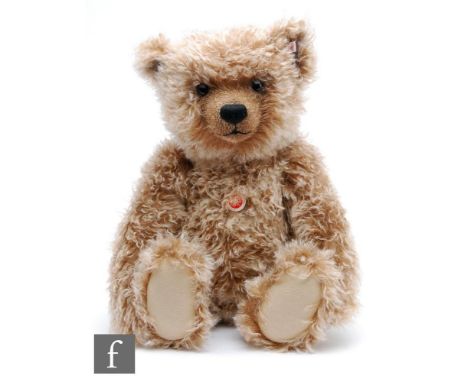 A Steiff 036507&nbsp;Grizzly Ted, long pile curly caramel tipped mohair teddy bear, limited edition 1254 of 1500, height 60cm