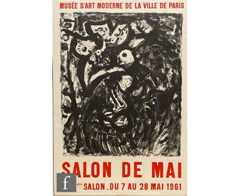 EDOUARD PIGNON (FRENCH, 1905-1993) - 'Salon de Mai, Paris, 1961', lithographic poster, signed in pencil, framed, 63cm x 44cm,
