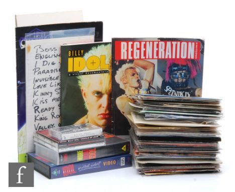 Billy Idol / Generation X - A collection of 7 inch singles and memorabilia, to include a copy of Friday's Angels signed Billy