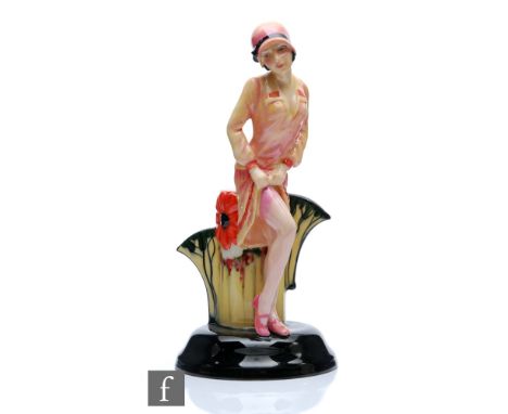 A boxed Kevin Francis Peggy Davies Clarice Cliff Centenary figure modelled by Andy Moss, numbered 155 from a limited edition 