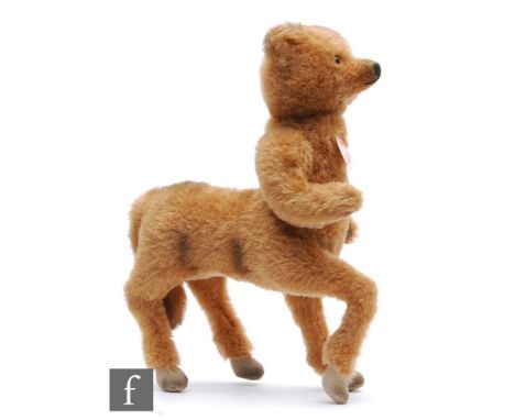 A Steiff 037351 Teddytaur, centaur bear, brown mohair, limited edition 262 of 1500, height 30cm, boxed with certificate. 