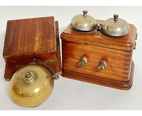 Militaria interest, a Post Office Cox Walkers 1910 ringer/bell box with British military broad arrow/crows foot insignia, tog