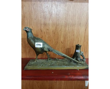 ANTIQUE PHEASANT TABLE LIGHTER