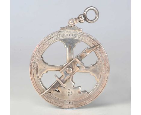 A Portuguese silver reproduction of a 16th century navigational pocket compass, marked 'Leitao &amp; Ir Lisboa, Depositado St