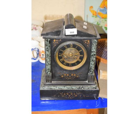Slate mantel clock