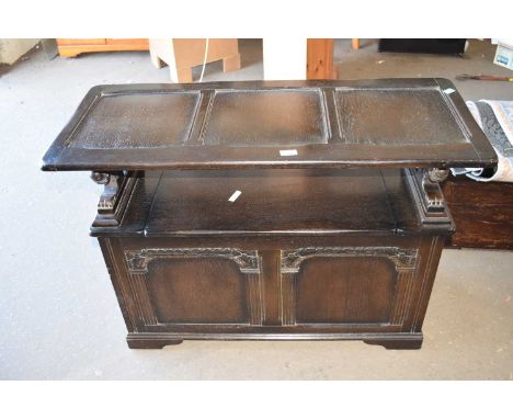 Dark wood monks bench