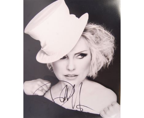 Debbie Harry - American Singer / Songwriter - Blondie - autographed 8x10" black and white photograph. Signed in black marker 