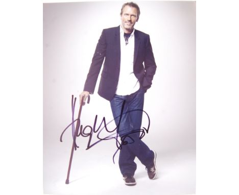 Hugh Laurie - English Actor, Writer &amp; Musician -&nbsp; signed 8x10" colour photograph of Laurie as Dr House in the Fox me