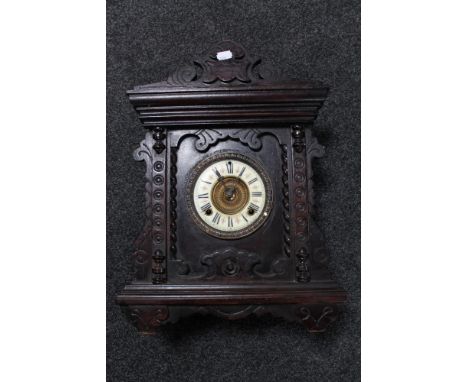 An antique American mantel clock by The Ansonia Clock Company of New York 
