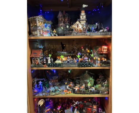 An incredible very impressive and extensive collection of Department 56 Snow Village Halloween Collection Series automaton di