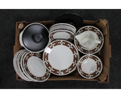 A box of J &amp; G Meakin dinner ware 
