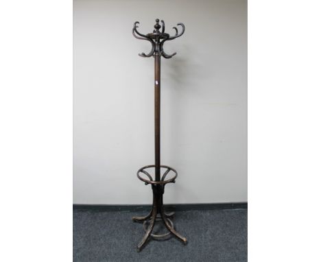 A bentwood hat and coat stand 