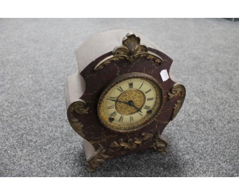 An antique American mantel clock by The L Gilbert Clock Company, Connecticut 